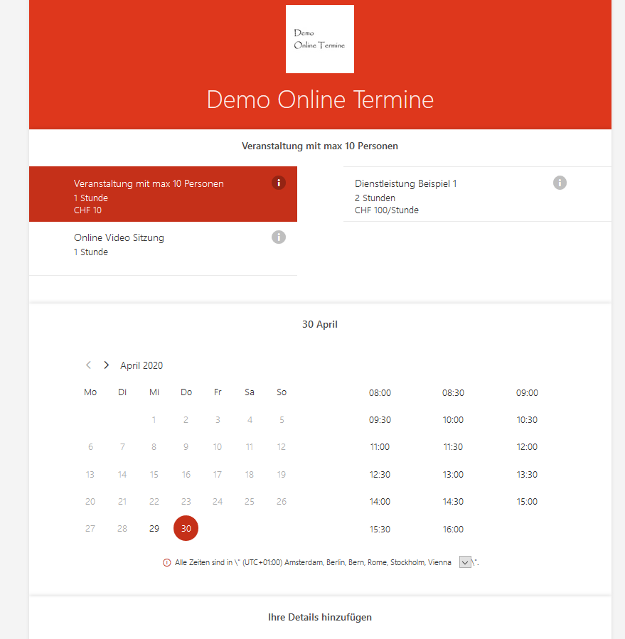 Online-Terminbuchung...